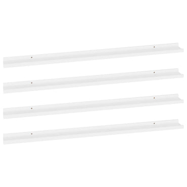 Wall Shelves 4 pcs White 115x9x3 cm