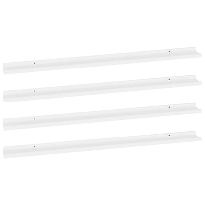 Wall Shelves 4 pcs White 115x9x3 cm