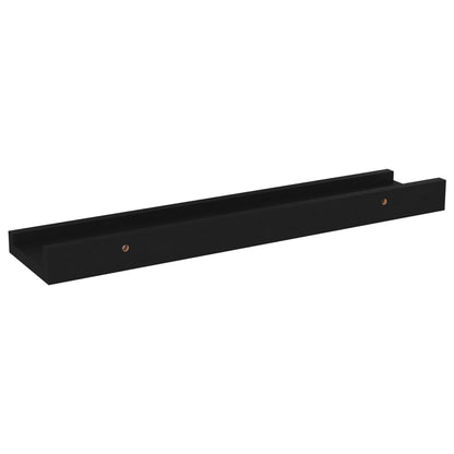 Wall Shelves 4 pcs Black 40x9x3 cm