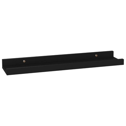 Wall Shelves 4 pcs Black 40x9x3 cm