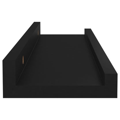 Wall Shelves 4 pcs Black 40x9x3 cm