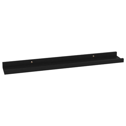 Wall Shelves 4 pcs Black 60x9x3 cm