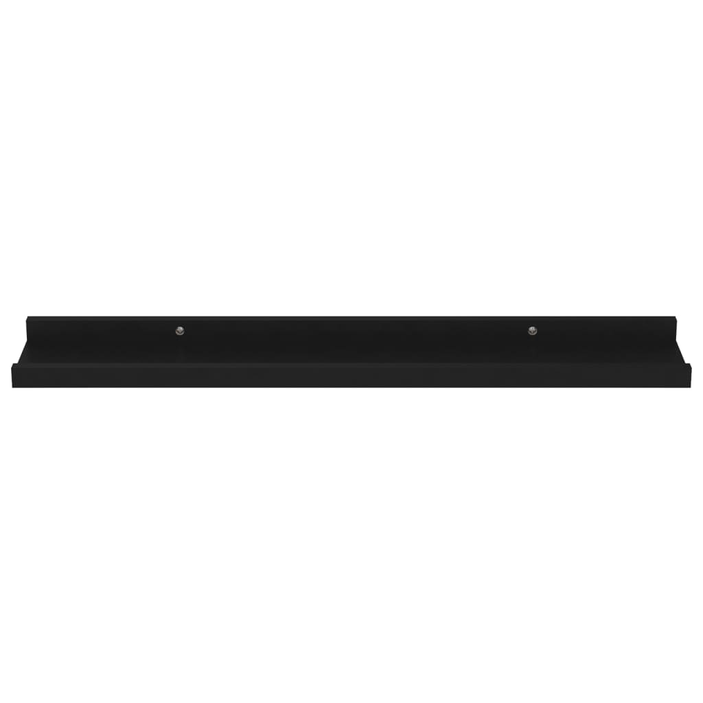 Wall Shelves 4 pcs Black 60x9x3 cm