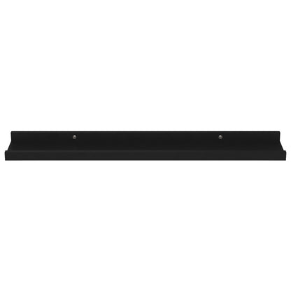 Wall Shelves 4 pcs Black 60x9x3 cm