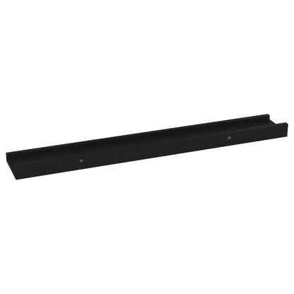 Wall Shelves 4 pcs Black 60x9x3 cm