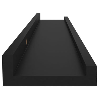 Wall Shelves 4 pcs Black 60x9x3 cm