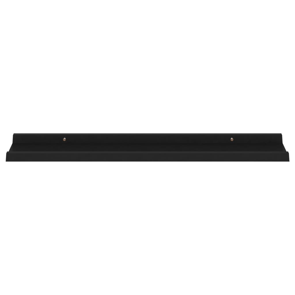 Wall Shelves 4 pcs Black 80x9x3 cm