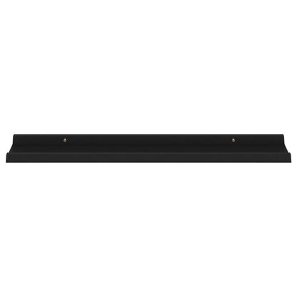 Wall Shelves 4 pcs Black 80x9x3 cm