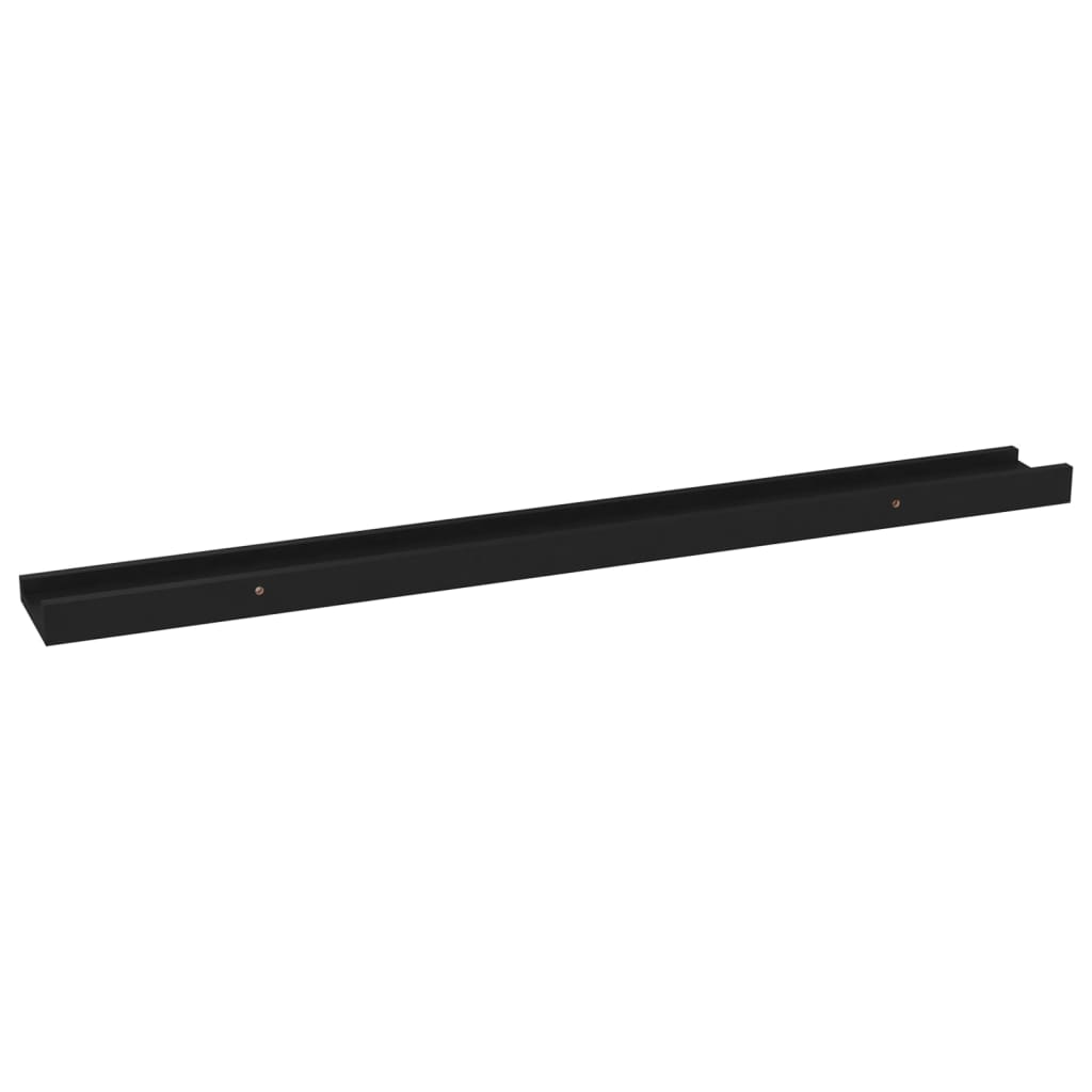 Wall Shelves 4 pcs Black 80x9x3 cm