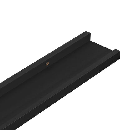 Wall Shelves 4 pcs Black 80x9x3 cm