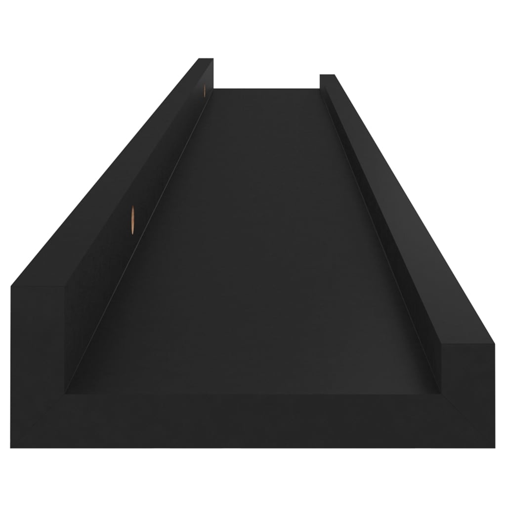 Wall Shelves 4 pcs Black 80x9x3 cm