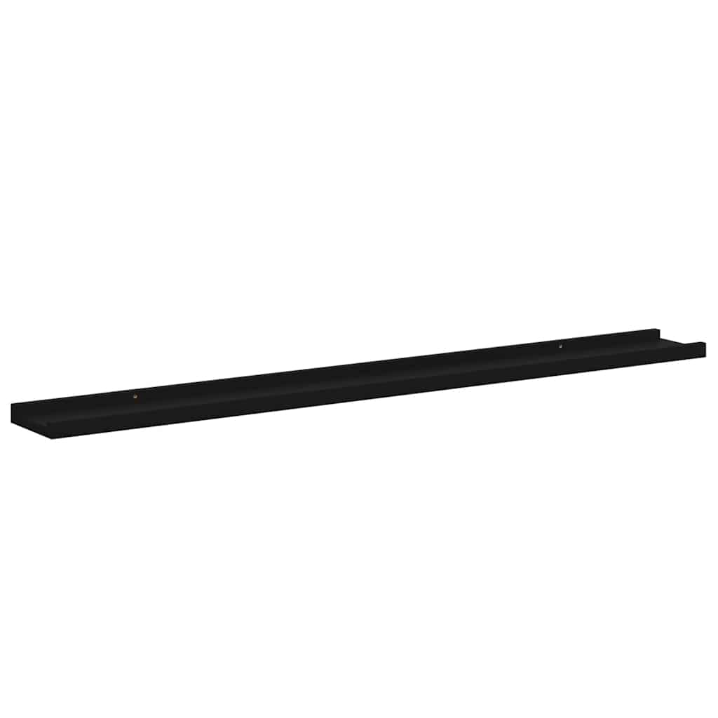 Wall Shelves 4 pcs Black 100x9x3 cm