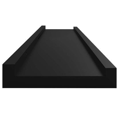 Wall Shelves 4 pcs Black 100x9x3 cm