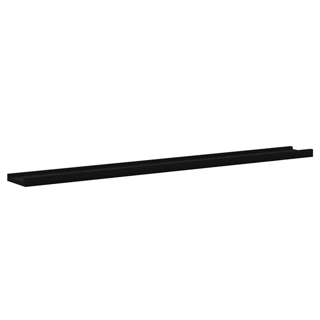 Wall Shelves 4 pcs Black 100x9x3 cm