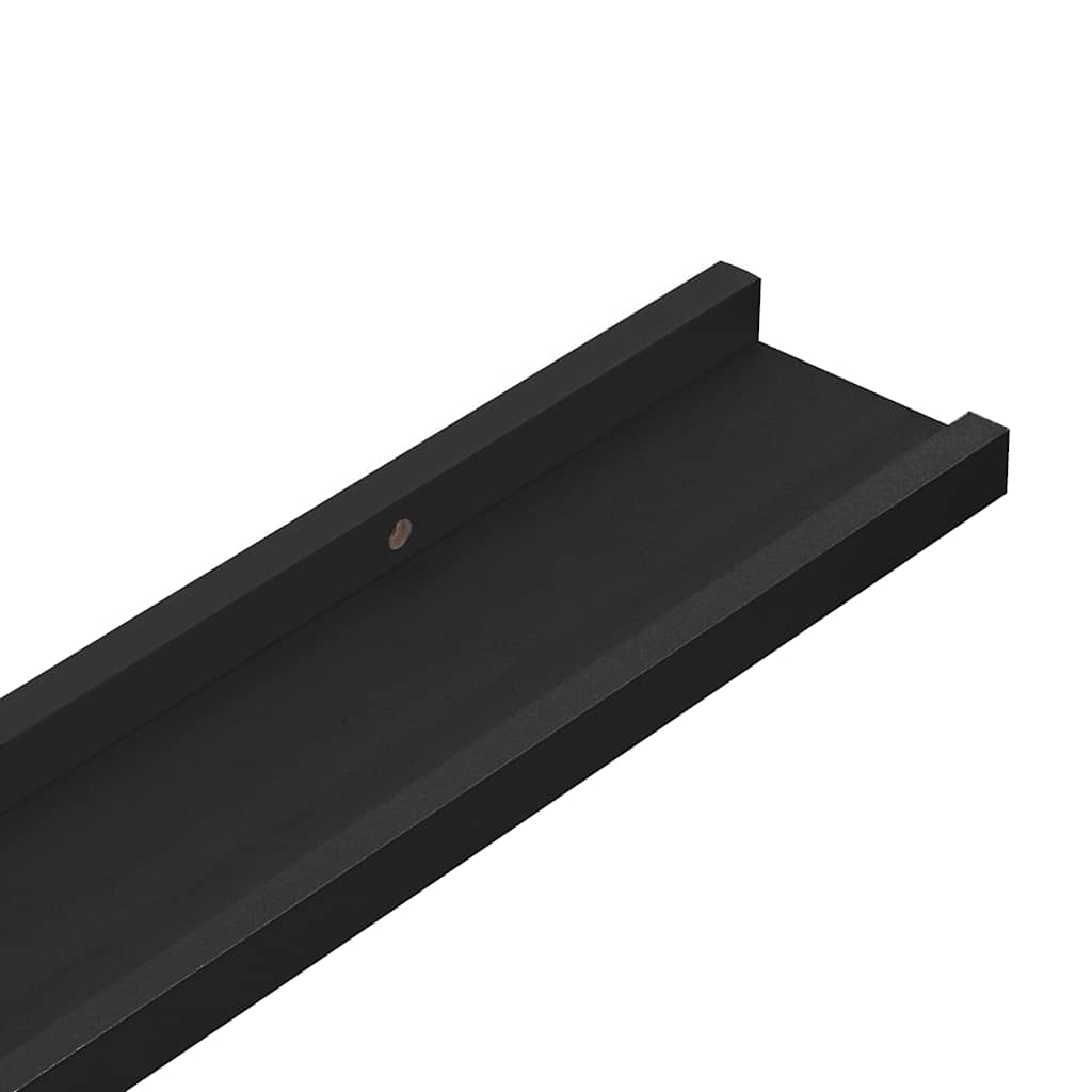 Wall Shelves 4 pcs Black 100x9x3 cm