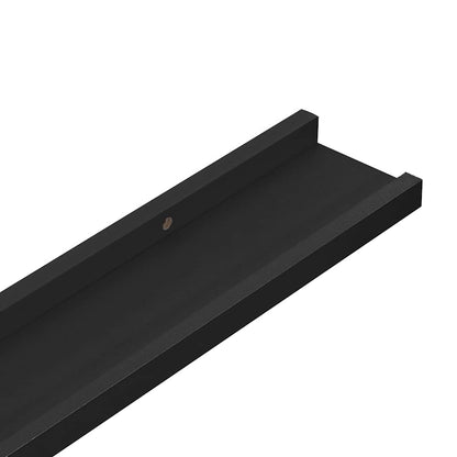 Wall Shelves 4 pcs Black 100x9x3 cm