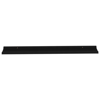 Wall Shelves 4 pcs Black 115x9x3 cm