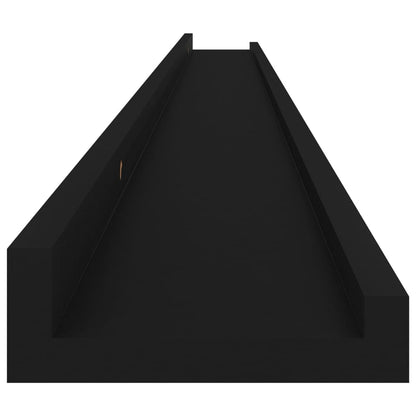 Wall Shelves 4 pcs Black 115x9x3 cm