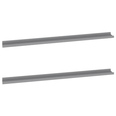 Wall Shelves 2 pcs Grey 115x9x3 cm