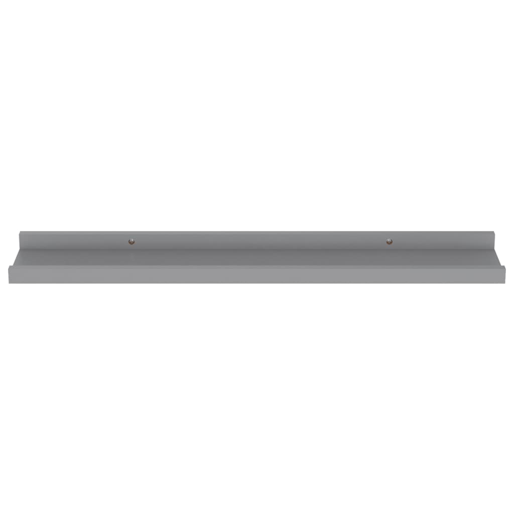 Wall Shelf Set of 4 Grey MDF 23.6 x 3.5 x 1.2 in Stylish Design