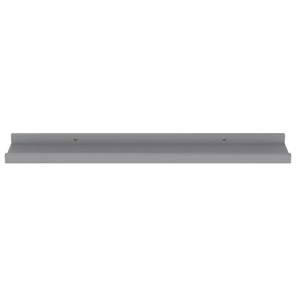 Wall Shelf Set of 4 Grey MDF 23.6 x 3.5 x 1.2 in Stylish Design
