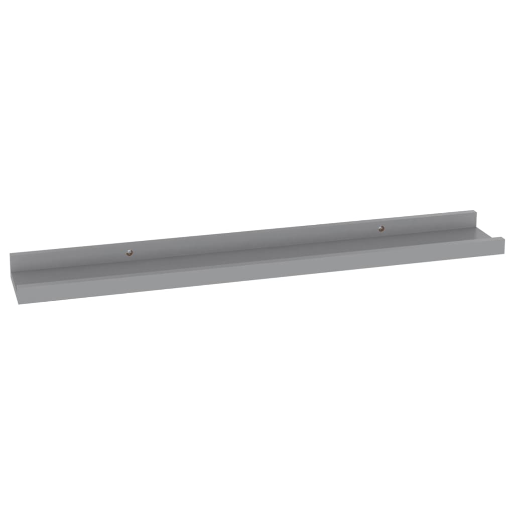 Wall Shelf Set of 4 Grey MDF 23.6 x 3.5 x 1.2 in Stylish Design