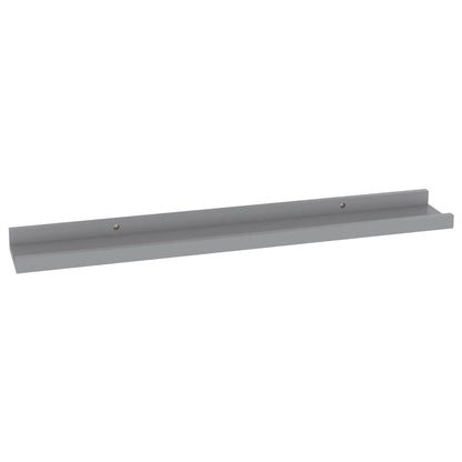 Wall Shelf Set of 4 Grey MDF 23.6 x 3.5 x 1.2 in Stylish Design