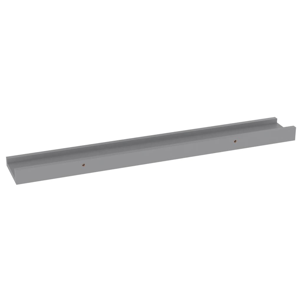 Wall Shelf Set of 4 Grey MDF 23.6 x 3.5 x 1.2 in Stylish Design