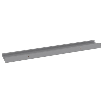 Wall Shelf Set of 4 Grey MDF 23.6 x 3.5 x 1.2 in Stylish Design