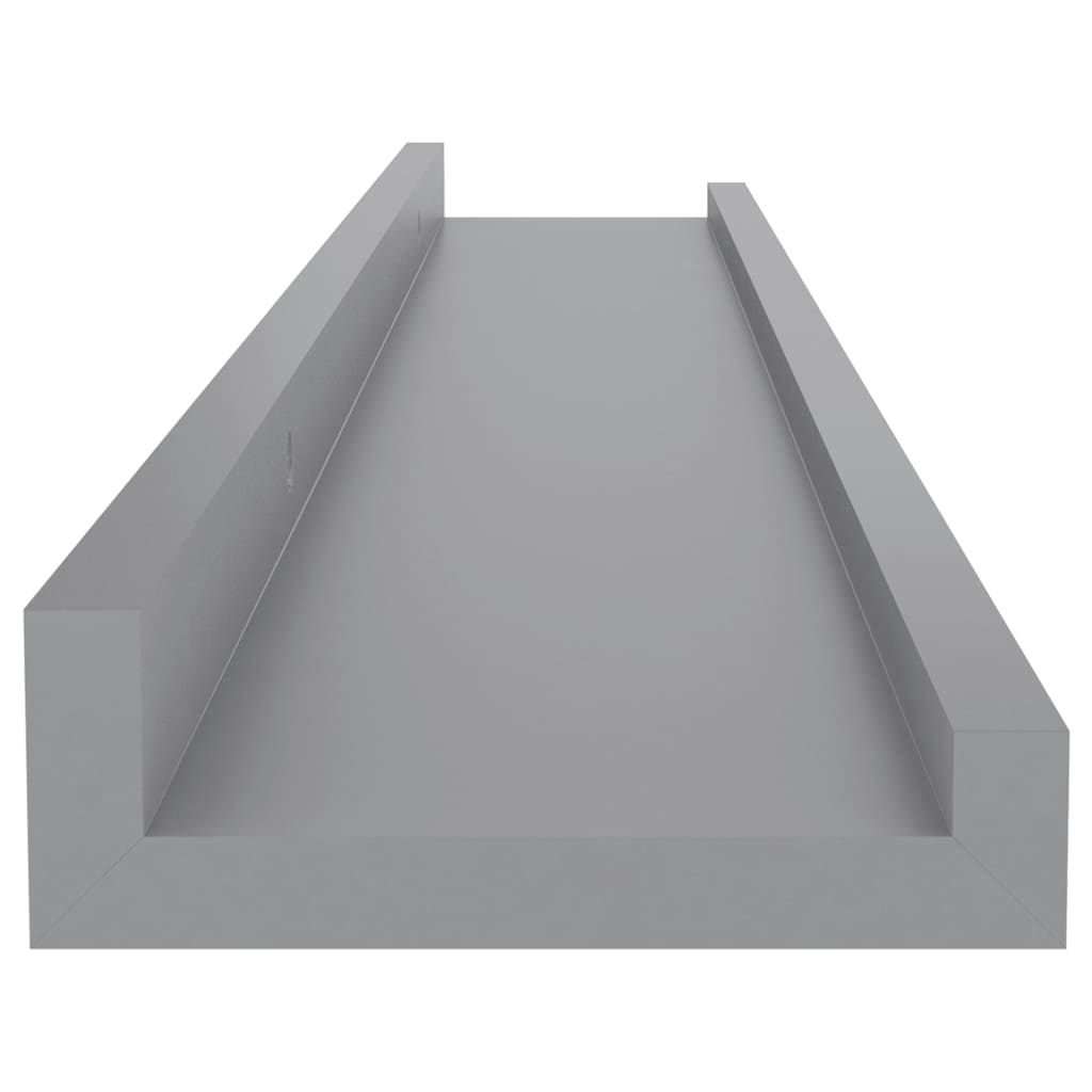 Wall Shelf Set of 4 Grey MDF 23.6 x 3.5 x 1.2 in Stylish Design