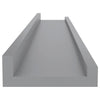 Wall Shelves 4 pcs Grey 60x9x3 cm