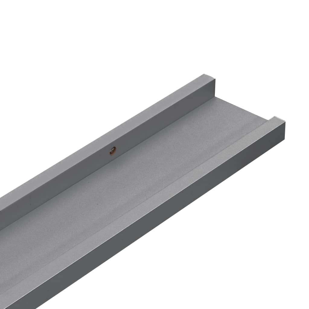 Wall Shelf Set of 4 Grey MDF 23.6 x 3.5 x 1.2 in Stylish Design