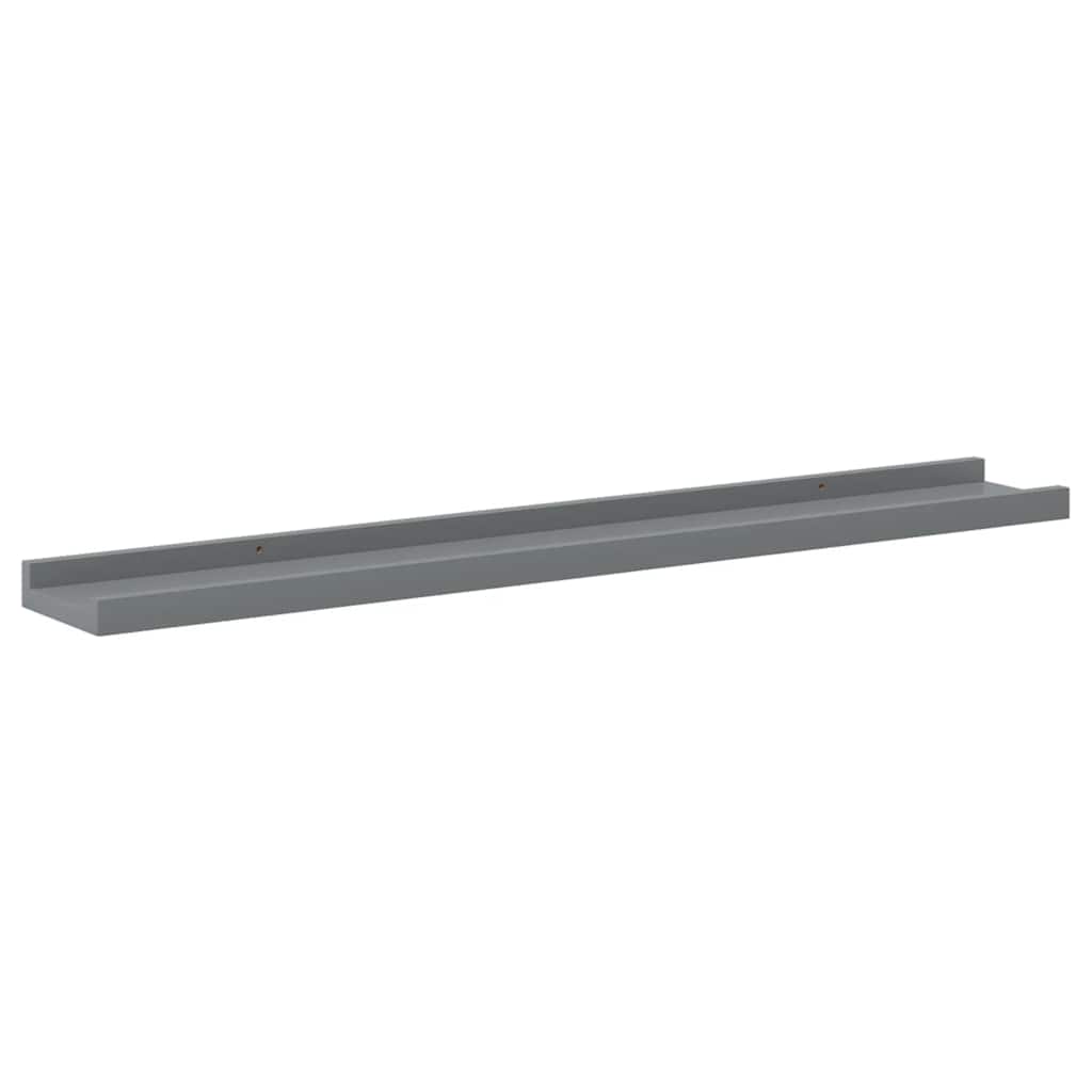 Wall Shelves 4 pcs Grey 80x9x3 cm