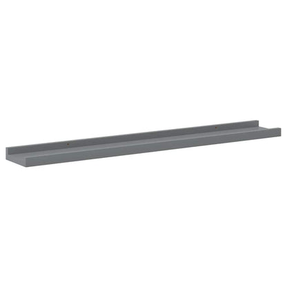 Wall Shelves 4 pcs Grey 80x9x3 cm
