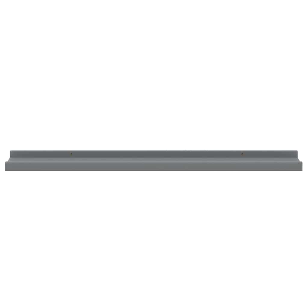 Wall Shelves 4 pcs Grey 80x9x3 cm