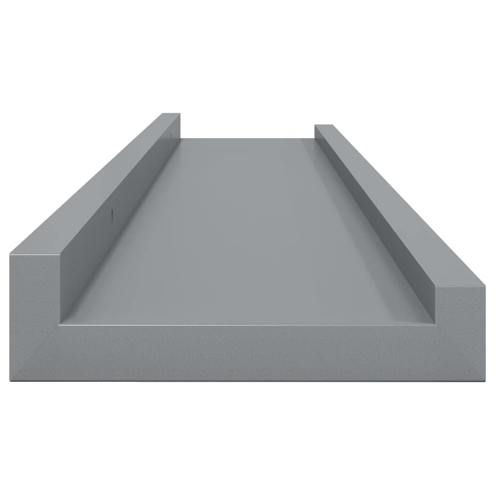 Wall Shelves 4 pcs Grey 80x9x3 cm