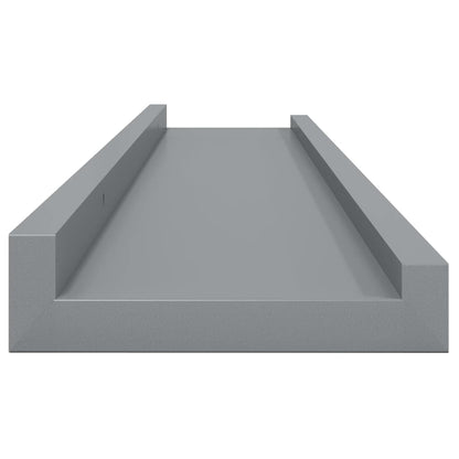 Wall Shelves 4 pcs Grey 80x9x3 cm