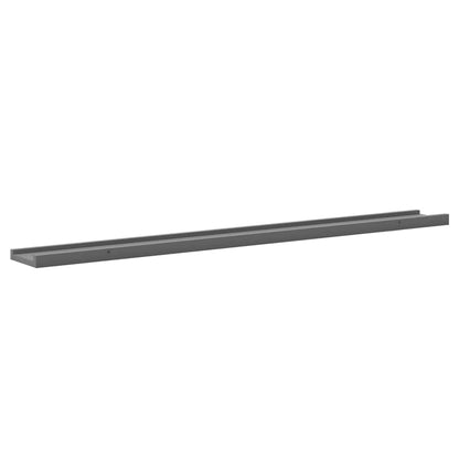 vidaXL Wall Shelf Set of 4 Grey MDF Wall Shelf Rectangular Modern