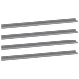 Wall Shelves 4 pcs Grey 115x9x3 cm