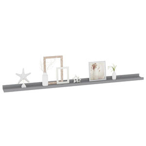 Wall Shelves 4 pcs Grey 115x9x3 cm