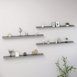 Wall Shelves 4 pcs Grey 115x9x3 cm