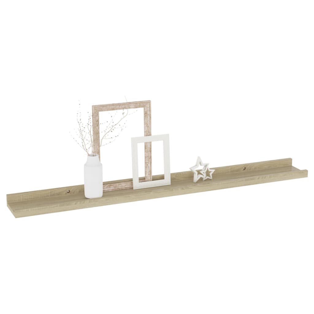 Wall Shelves 2 pcs Sonoma Oak 31.5x3.5x1.2"