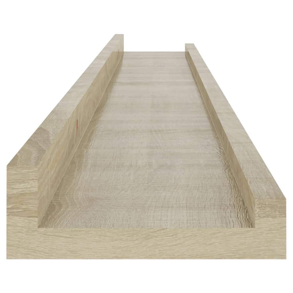 Wall Shelves 2 pcs Sonoma Oak 31.5x3.5x1.2"