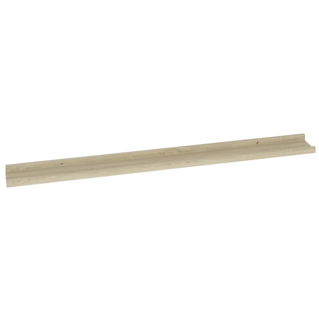 Wall Shelf Set of 2 Sonoma oak MDF Large Floating Shelf
