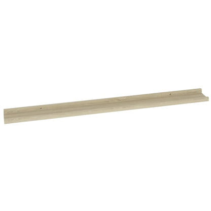 Wall Shelf Set of 2 Sonoma oak MDF Large Floating Shelf