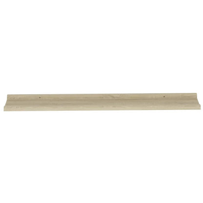 Wall Shelf Set of 2 Sonoma oak MDF Large Floating Shelf