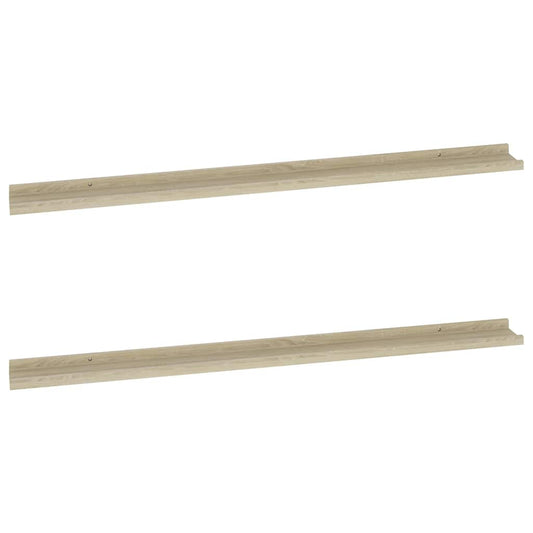 Wall Shelf | Set of 2 | Sonoma Oak | MDF | Medium | Wall Mounting