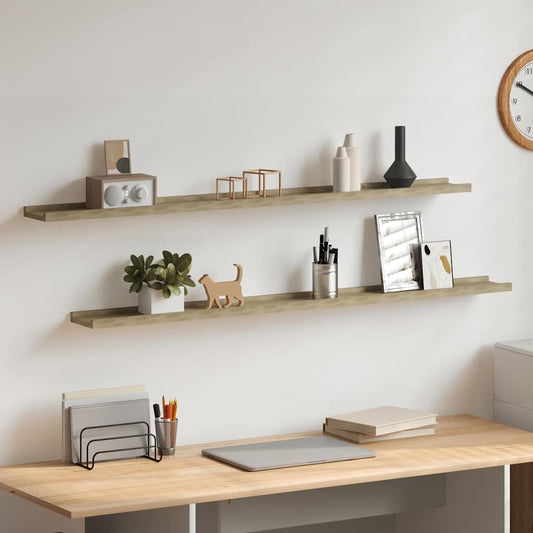 Wall Shelf | Set of 2 | Sonoma Oak | MDF | Medium | Wall Mounting
