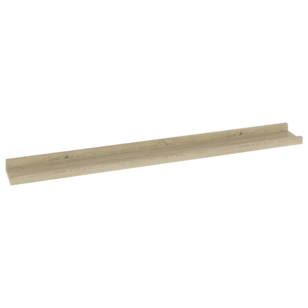 Wall Shelves 4 pcs Sonoma Oak 80x9x3 cm