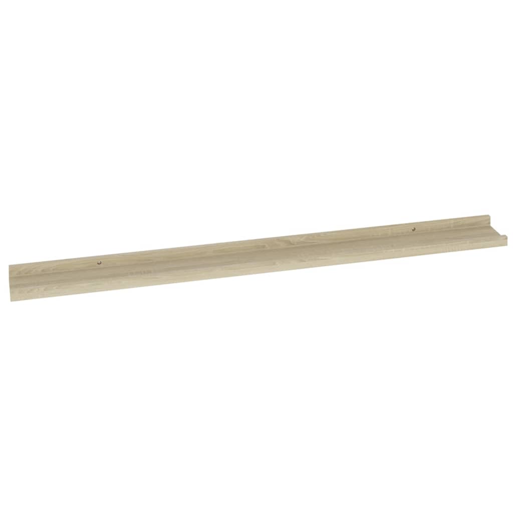 Wall Shelves 4 pcs Sonoma Oak 100x9x3 cm